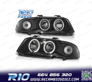 FAROS AUDI A4 B5 94-99 OJOS ANGEL FONDO NEGRO