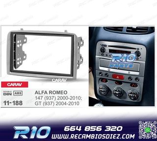MARCO GRIS RADIO 2-DIN PARA ALFA ROMEO 147 Y GT