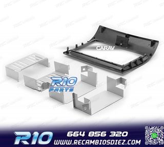 MARCO NEGRO BRILLO RADIO 2-DIN PARA CITROEN JUMPER PEUGEOT B