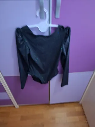 Body/Leotardo Negro Manga Larga Niñas