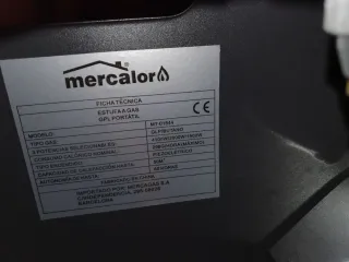 Estufa de gas con regulador y bombona