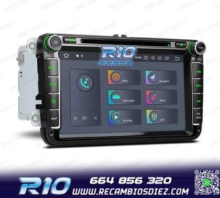 RADIO GPS ANDROID 11 PARA VOLKSWAGEN VW SEAT SKODA CARPLAY F