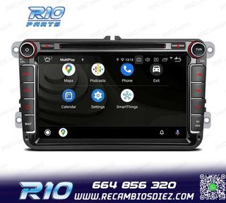 RADIO GPS ANDROID 11 PARA VOLKSWAGEN VW SEAT SKODA CARPLAY F