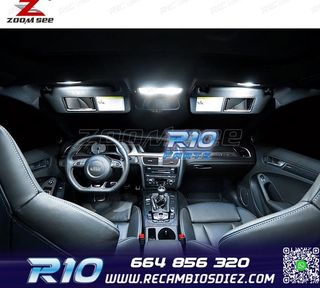 KIT 20 BOMBILLAS LED INTERIOR AUDI A4 S4 B8 QUATTRO AVANT