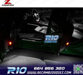 KIT 18 BOMBILLAS LED INTERIOR AUDI A7 S7 RS7 C7 QUATTRO 2011