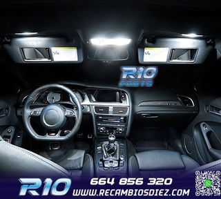 KIT 18 BOMBILLAS LED INTERIOR AUDI A4 S4 B8 AVANT 09-15