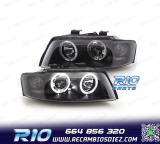 FAROS AUDI A4 B6 00-04 OJOS ANGEL CCFL FONDO NEGRO
