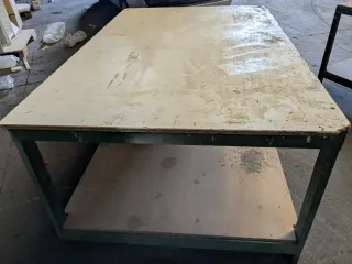 Banco de trabajo hierro y madera 188x120cm