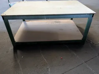 Banco de trabajo hierro y madera 188x120cm