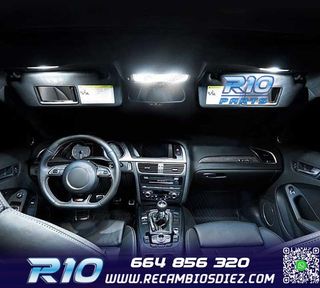 KIT 18 BOMBILLAS LED INTERIOR AUDI A4 S4 B6 B7 2002-2008