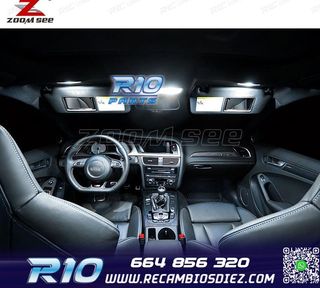 KIT 19 BOMBILLAS LED INTERIOR AUDI A4 B8 8K2 S4 SEDÁN 09-15