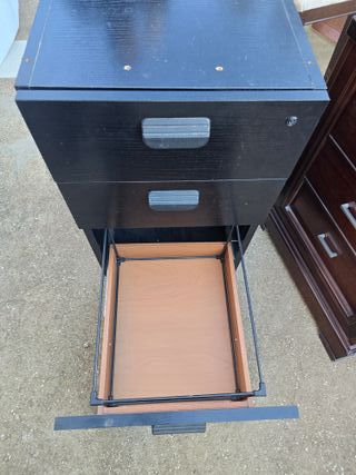 Mueble Archivador Negro 3 Cajones