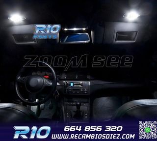KIT 17 BOMBILLAS LED INTERIOR BMW SERIE 3 E46 SEDAN COUPE M3