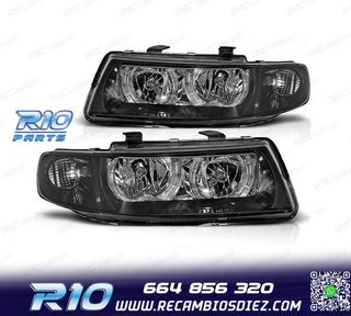 FAROS SEAT LEON TOLEDO 99-05 OJOS ANGEL FONDO NEGRO