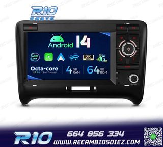 RADIO GPS ANDROID 14 AUDI TT 06-12 16GB