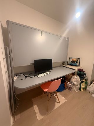 Cama litera abatible gris