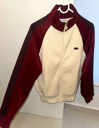 Chaqueta Lacoste Talla S Beige y Roja