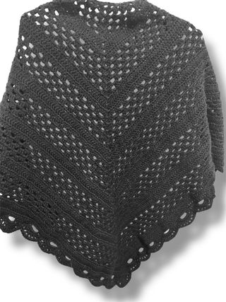 Manton Huertana Lana Merino Negro