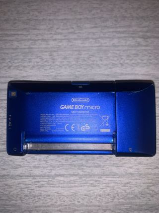 Nintendo Game Boy Micro Azul Funciona /No cargador