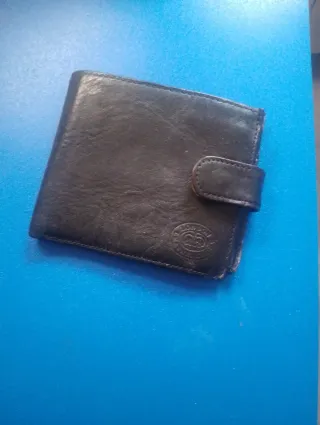 Cartera de piel London negra