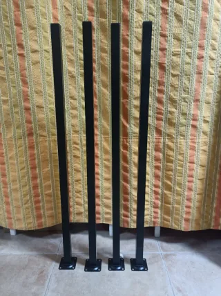 4 Patas Mesa Hierro Negro