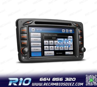 RADIO NAVEGADOR PARA MERCEDES CLASE A C CLK USB GPS TACTIL H