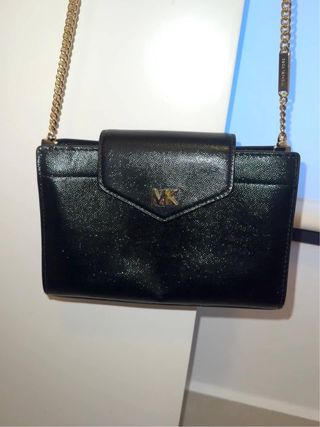 Bolso Michael Kors Piel Negro Dorado