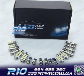 KIT 13 BOMBILLAS LED INTERIOR PARA VOLKSWAGEN VW TOURAN 1T3