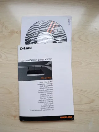 Router D-Link con 3 Antenas y Adaptador