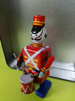 Tamborilero Hojalata Antiguo Juguete