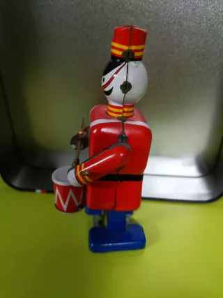 Tamborilero Hojalata Antiguo Juguete