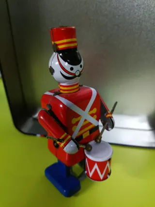 Tamborilero Hojalata Antiguo Juguete