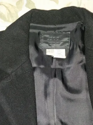 Abrigo largo negro talla 38