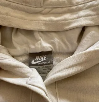 Sudadera Nike Beige/Blanca con Botones