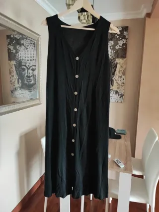 Vestido negro de hilo
