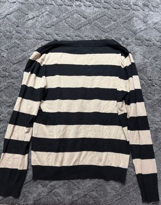 Jersey ZENDRA BASIC rayas beige y negro talla 46