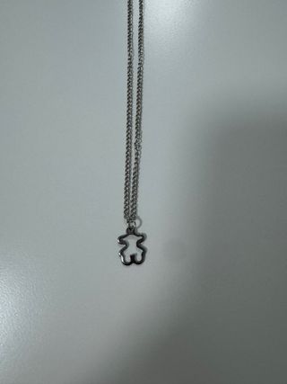 Collar Tous Oso Acero Plateado
