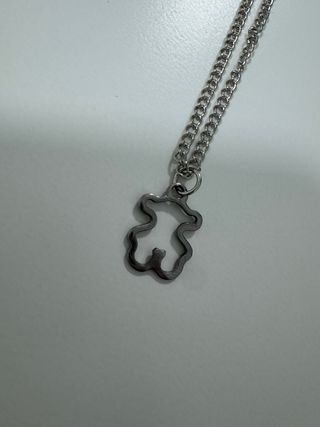 Collar Tous Oso Acero Plateado