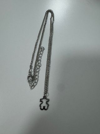 Collar Tous Oso Acero Plateado