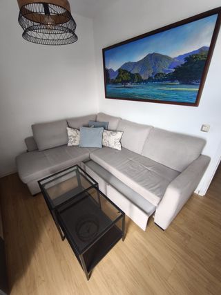 Sofá Cama Chaiselongue Gris