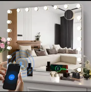 Espejo Hollywood LED Bluetooth Música