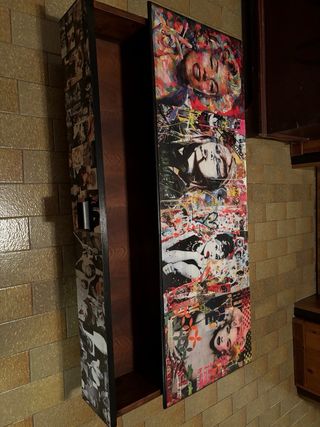 Cassapanca legno + barra porta abiti