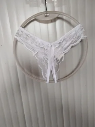 Perizoma sexy pizzo bianco taglia unica