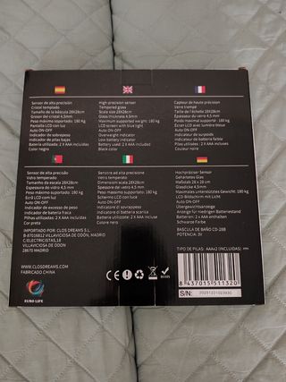 Báscula Digital Euro Life nueva