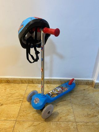 Patinete Patrulla Canina con Casco