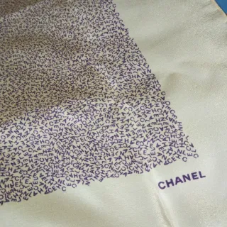 Sciarpa Chanel donna beige e viola