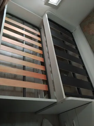 Cama nido con cajonera de madera