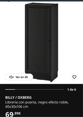 Librería madera negra