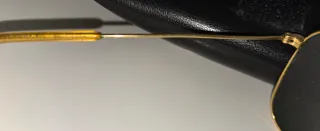 Gafas de Sol Ray-Ban Dorado y Negro vintage