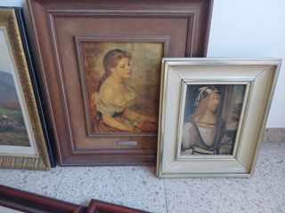 Lote de marcos de madera y cristal